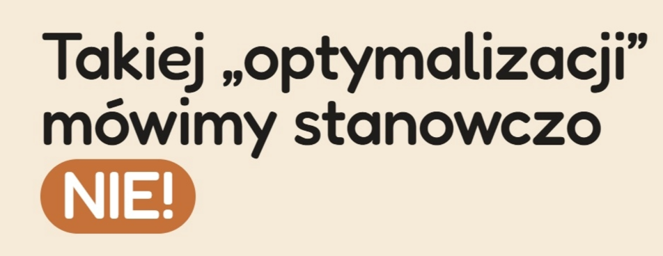 Optymalizacja - stanowczy sprzeciw